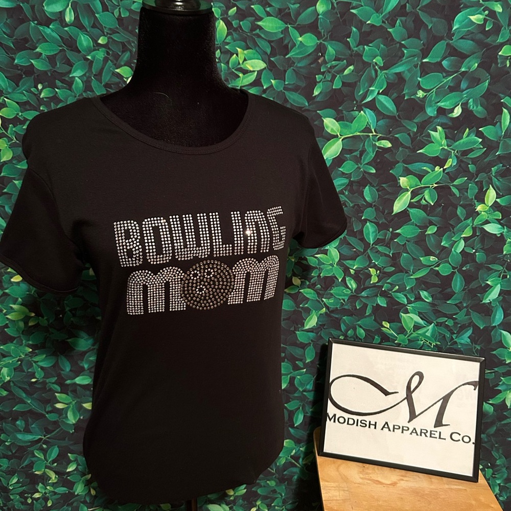 Black Bowling Mom T-Shirt